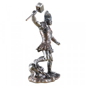 Statueta metal zeu nordic Thor 11cm