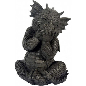 Statueta pentru gradina Dragonel razand 27cm
