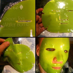 Masca faciala cu apa si ceai verde