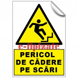 Pericol de cadere pe scari