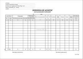 Borderou de achizitii A4