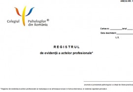 Registru de evidenta a actelor profesionale