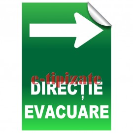 Direcție evacuare - Dreapta