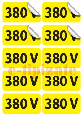 Etichete prize 380V - pe suport A4