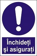 Indicator "Inchideti si asigurati"  A5