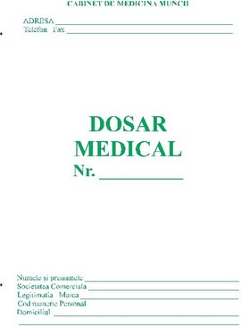 Dosar medical angajare