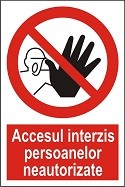 Indicator "Accesul interzis persoanelor neautorizate" - model 2   A4