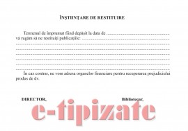 Instiintare de restituire