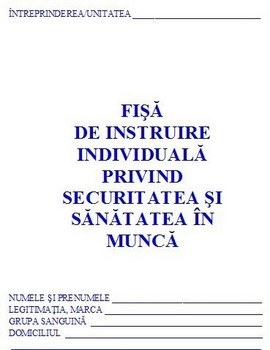 0,77 Lei/ buc - PACHET 300 Fise SSM ( Fise de instruire individuala privind securitatea si sanatatea in munca ) + CADOU 1 PIX SCHNEIDER K15