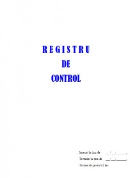 Registru Control - 25 file