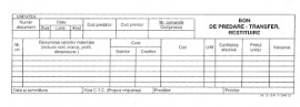 Bon de predare transfer restituire 1/2 A4 autocopiativ 2 exemplare