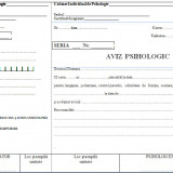 Aviz psihologic A4 autocopiativ -3 exemplare