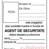 PACHET PROMOTIONAL - Ecuson agent de securitate complet (cu port ecuson si clips)