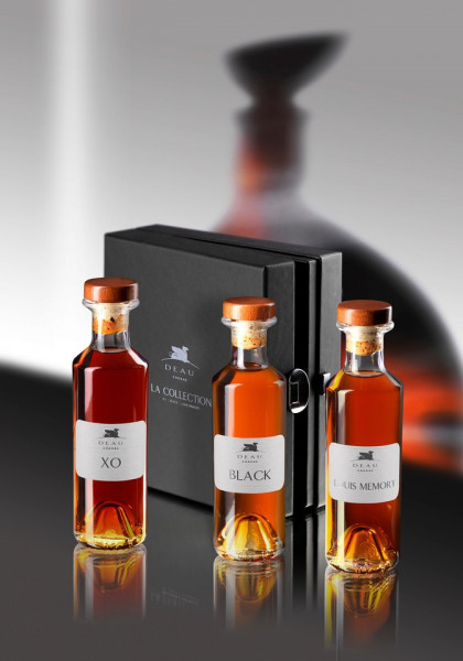 Cognac Deau Tasting Kit XO Black Louis 40% - 3 X 200 ml