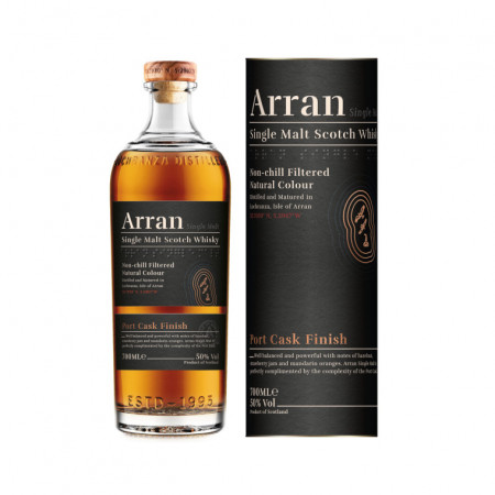 Whisky Arran Port Finish, cutie cadou 50%, 700 ml