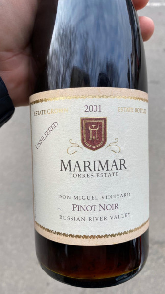 Vin rosu sec Marimar, Torres Estate, Pinot Noir Russian River Valley, 2001 - 750 ml
