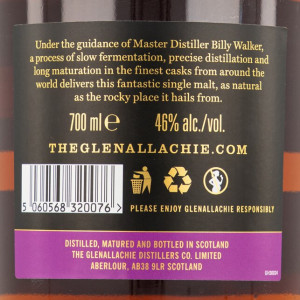 Glenallachie 12 yo bottle back ean