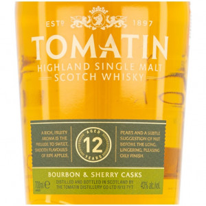 Whisky Tomatin 12 yo, Single Malt 43%, 700 ml