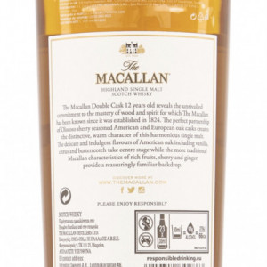 Macallan 12 yo back label