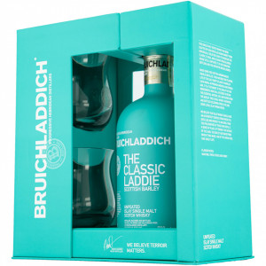 Whisky Bruichladdich Scottish Barley The Classic Laddie, 50%, pachet cu 2 pahare, 700 ml