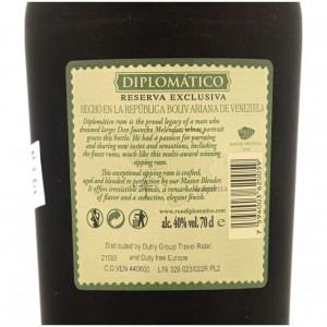 Rom Diplomatico Reserva Exclusiva, back label