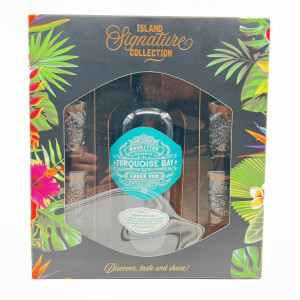 Rom Turquoise Bay, Set 4 pahare incluse, 40%, 700 ml