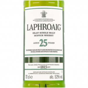 Laphroaig 25 bottle front label