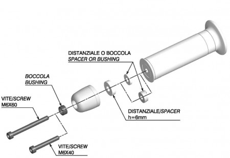 RIZOMA MA303B - Handlebar cap (single)