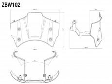 RIZOMA ZBW102A - Headlight fairing with KIT MONTAJ Silver BMW R NINE T GS / PURE / SCRAMBLER 2021