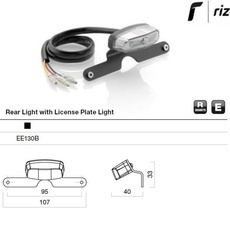 RIZOMA EE130B - Tail light kit with license plate light