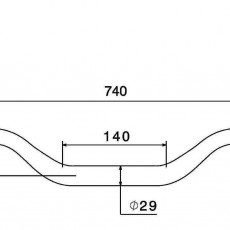 RIZOMA MA006B 1-1/8 inch Diameter Tapered handlebars - Black