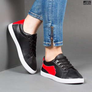 Pantofi Sport ''ALD Fashion HQ-117 Black Red''
