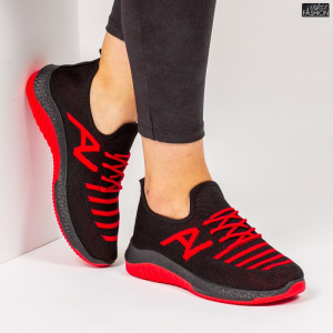 Pantofi Sport ''ALD Fashion HQ-3-22 Black Red''