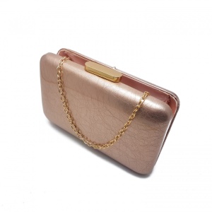 Clutch piele ecologica lacuita, Tia accesorii, roz sampanie