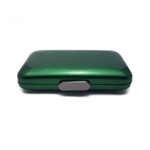 Clutch piele ecologica lacuita, Tia accesorii, verde intens