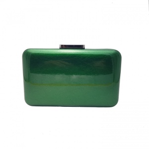 Clutch piele ecologica lacuita, Tia accesorii, verde intens