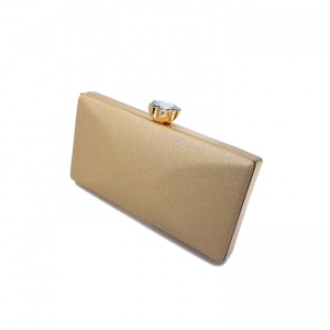 Clutch elegant, Tia accesorii, cu inchidere tip floare, auriu
