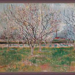 Poster Van Gogh Livada inflorita inramat