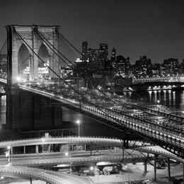 Poster "Podul Brooklyn noaptea"