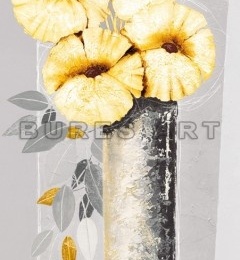 Tablou decorativ ''Flori galbene in vaza II'' inramat