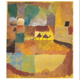 Tablou decorativ Klee "Doi dromaderi si un asin" inramat