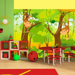 Fototapet - jungle - monkeys
