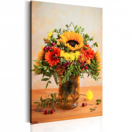 Tablou Buchet cu floarea soarelui si gherbere