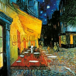 Tablou Terasa cafenelei inramat, canvas 70x90 cm