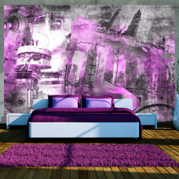 Fototapet - Berlin - collage (violet)