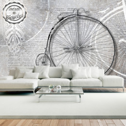 Fototapet - Vintage bicycles - black and white