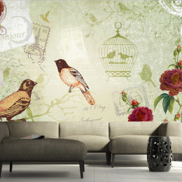 Fototapet - Vintage birds
