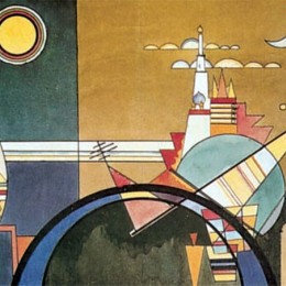 Poster Kandinsky La grande torre di Kiev inramat, 60x80 cm