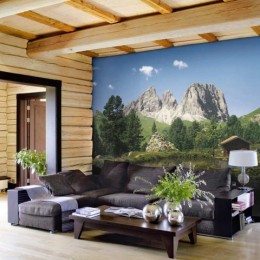 Fototapet peisaj cu munti Dolomitii