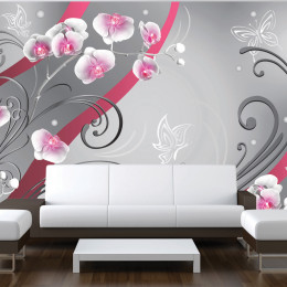 Fototapet - Pink orchids - variation